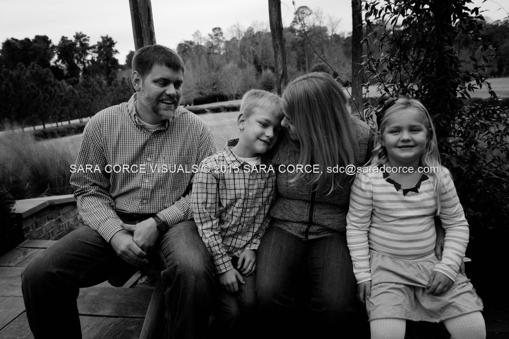 Greg and Lucy Noble stand for family portraits with their children Wesley and Kate at the Pinehurst Arboretum Park on Sunday, November 16, 2015 in Pinehurst, North Carolina.