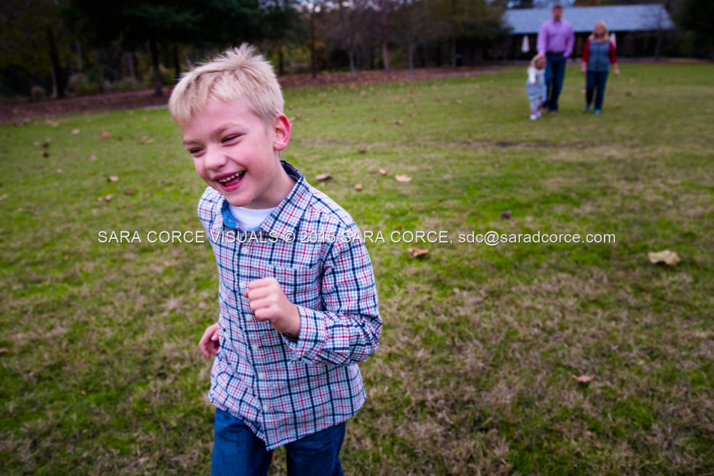 Greg and Lucy Noble stand for family portraits with their children Wesley and Kate at the Pinehurst Arboretum Park on Sunday, November 16, 2015 in Pinehurst, North Carolina.