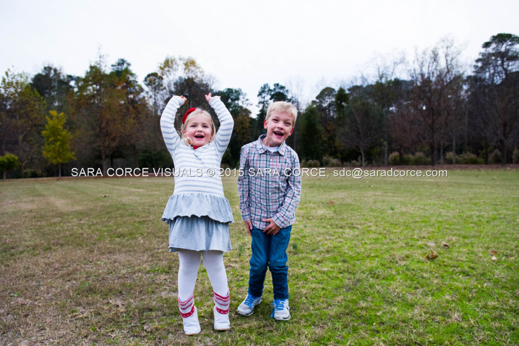 Greg and Lucy Noble stand for family portraits with their children Wesley and Kate at the Pinehurst Arboretum Park on Sunday, November 16, 2015 in Pinehurst, North Carolina.