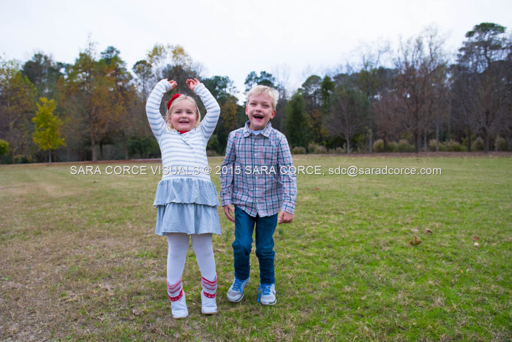 Greg and Lucy Noble stand for family portraits with their children Wesley and Kate at the Pinehurst Arboretum Park on Sunday, November 16, 2015 in Pinehurst, North Carolina.