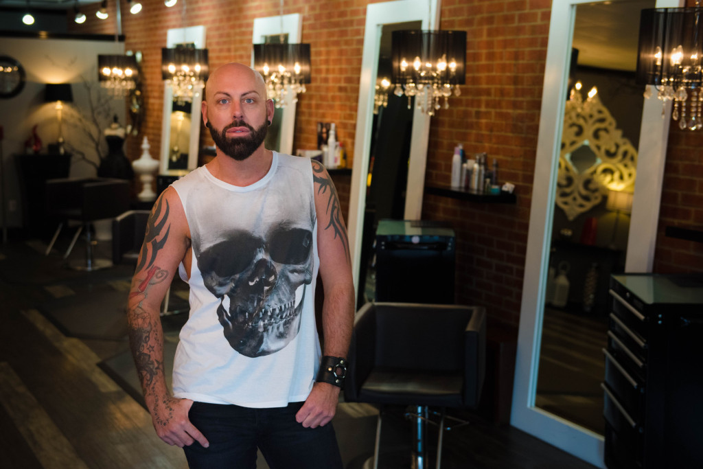 David Dozier stands for portraits in his salon, The Venue by David and Company, off East Main Street on Wednesday, November 18, 2015 in Aberdeen, North Carolina.